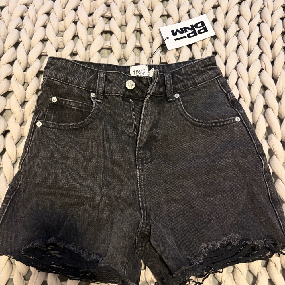 Princess Polly Charcoal Jean Shorts